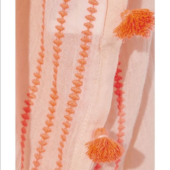 New SEAFOLLY Tasseled embroidered cotton-gauze kaftan
Color: Peach
Size: ONESIZE - Picture 4 of 4